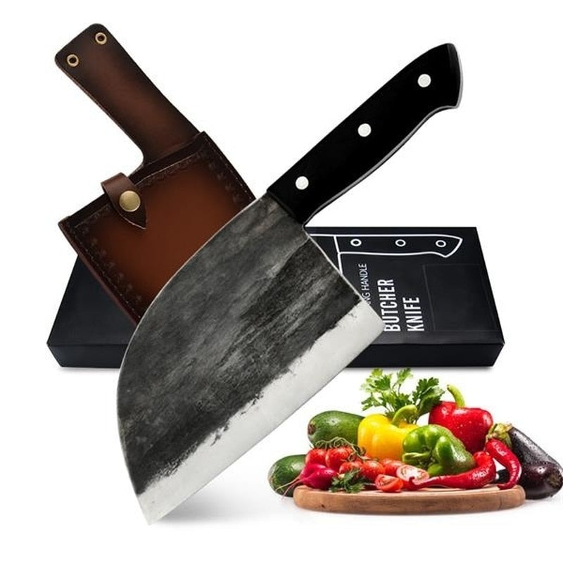 Hand Forged Meat Cleaver / Chef Chopper in Knife 1095 High Carbon