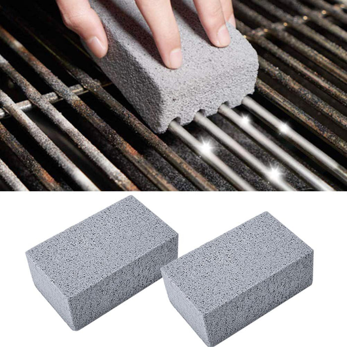 BBQ Grill Cleaning Brick Barbecue Block Cleaning Stone Brush 2PCs