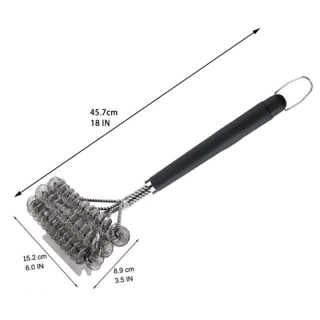 Grillaholics Stainless Steel Grill Brush, Clean Up to 5x Faster!